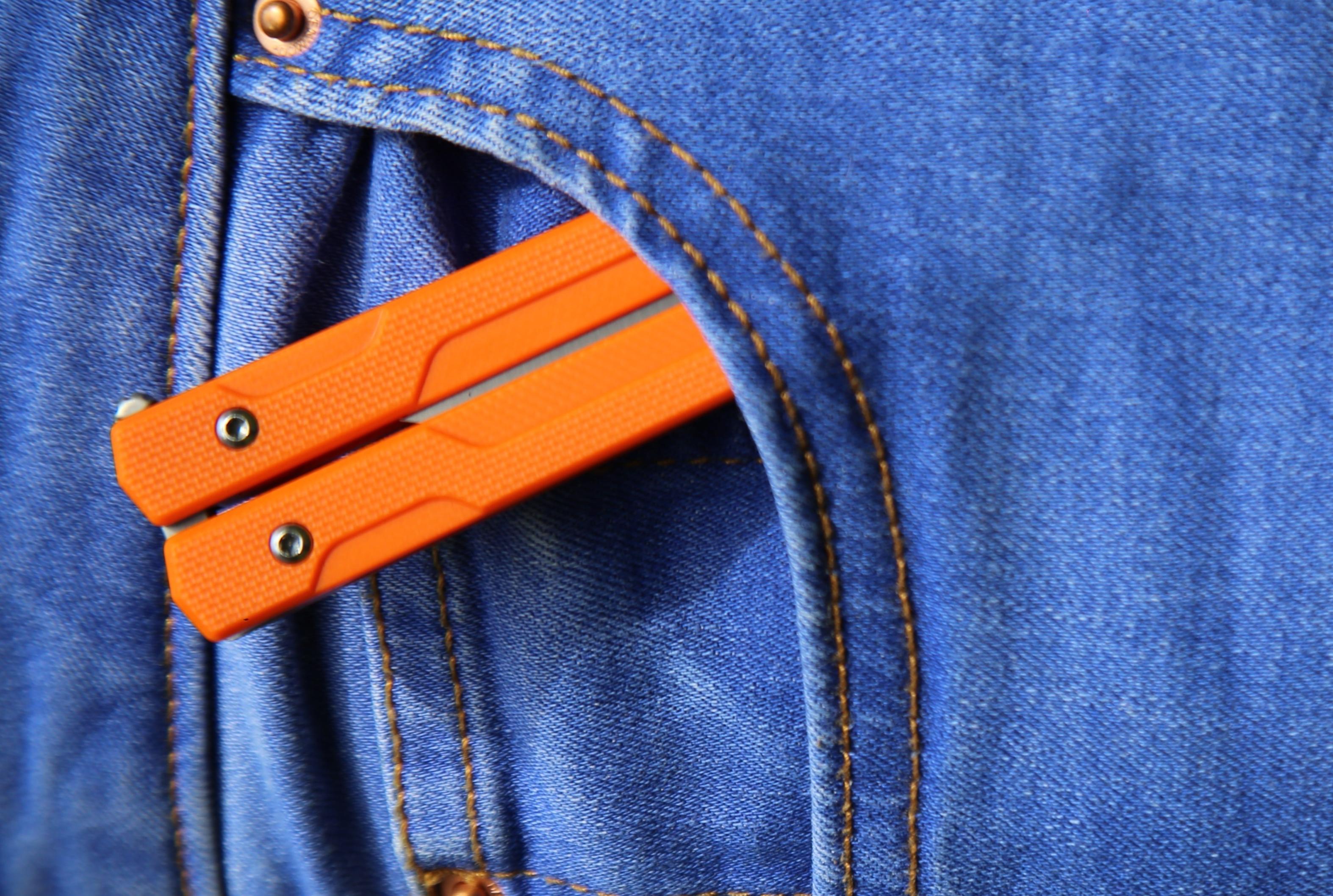 Нiж-метелик (балiсонг) Ganzo G766-OR