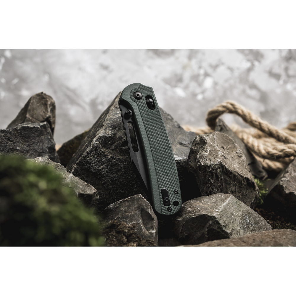 Нiж складаний Ganzo G768PT-GB синьо-зелений, чорний клинок