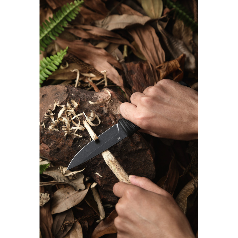 Ніж Ganzo G806BW-BK чорний з чохлом