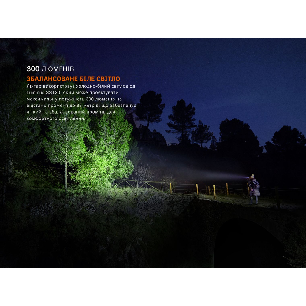 Ліхтар налобний з червоним світлом Fenix HM23 V2.0 300 лм