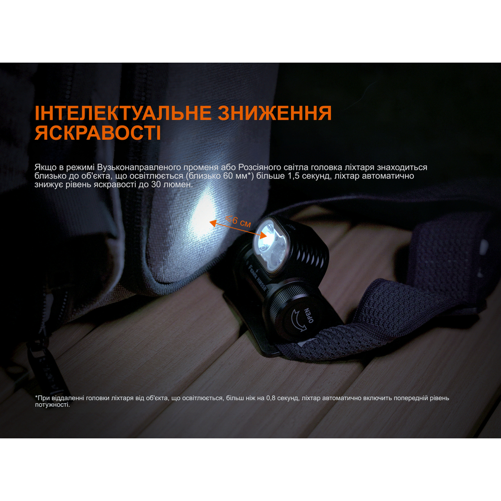 Ліхтар налобний Fenix HM55R, рожевий