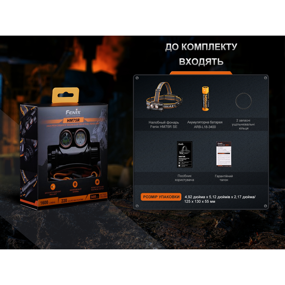Ліхтар налобний Fenix HM75R SE