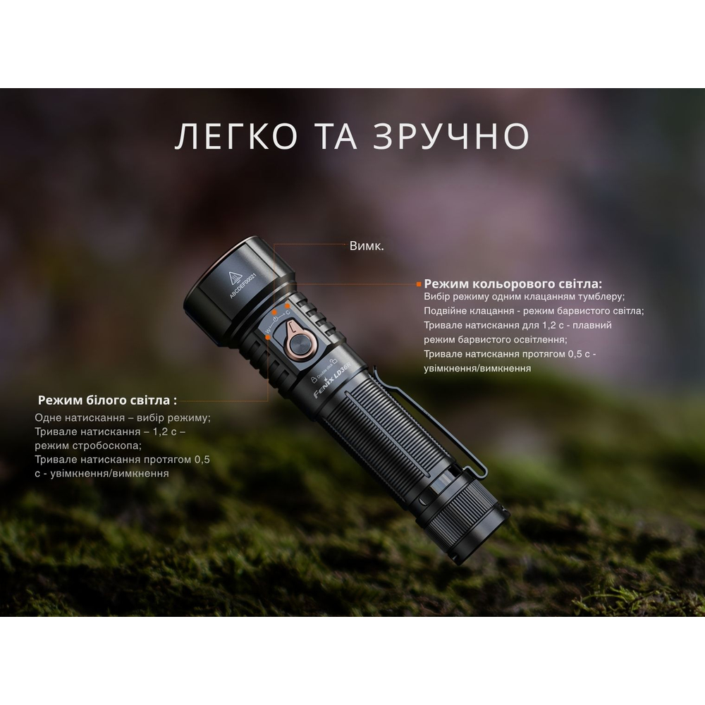 Ліхтар ручний Fenix LD36RFC вогняний камуфляж