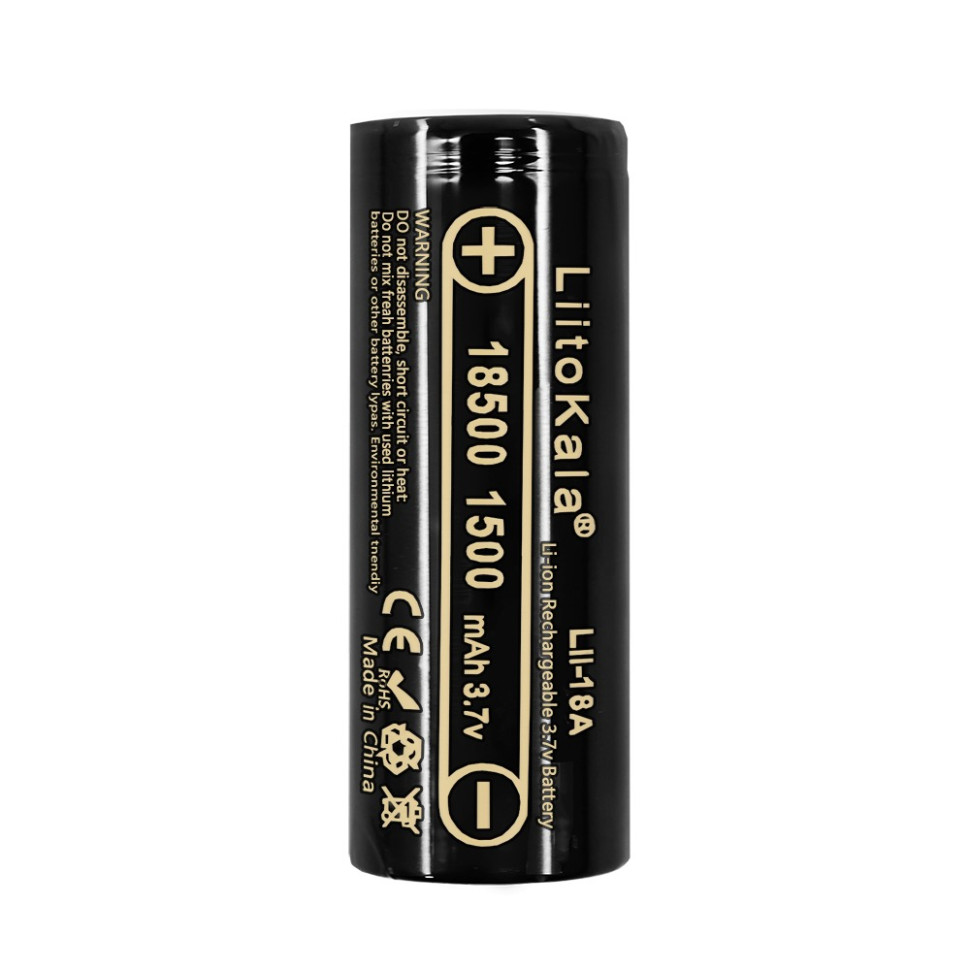 Акумулятор LiitoKala Lii-18A 18500 1500mah battery