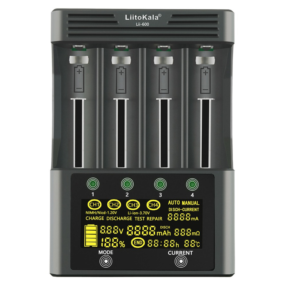 Універсальний зарядний пристрій LiitoKala Lii-600 EU для акумуляторів