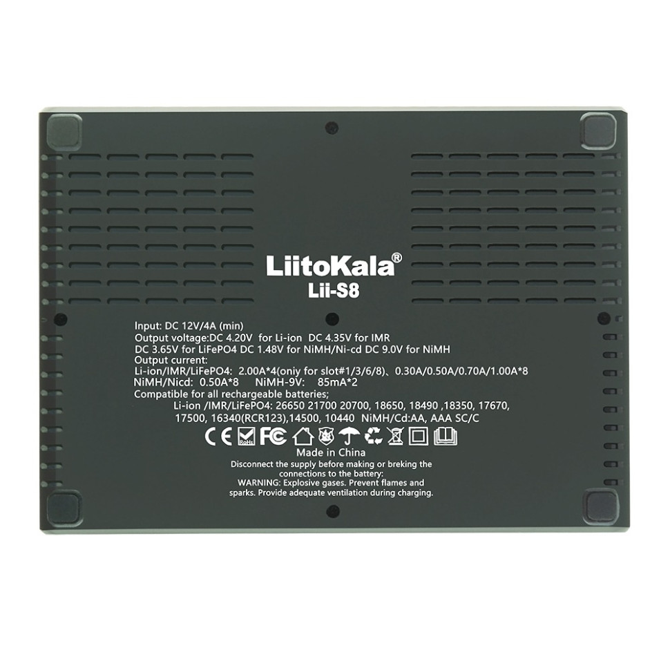 Універсальний зарядний пристрій LiitoKala Lii-S8 EU на 8 каналів