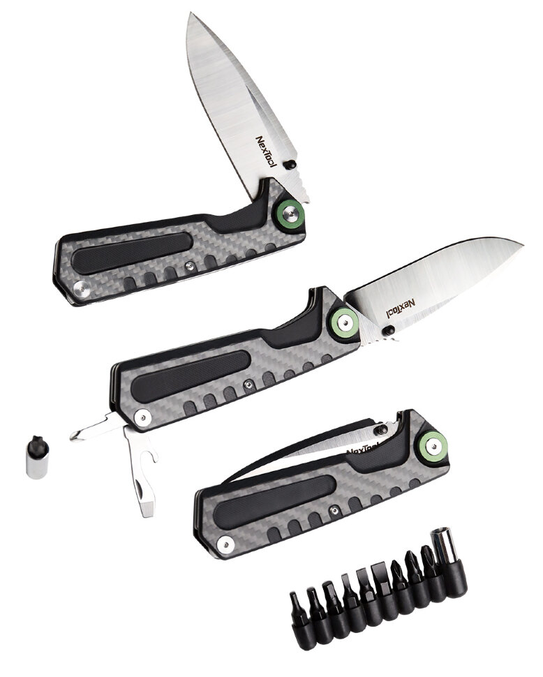 Багатофункціональний ніж Xiaomi NexTool 3 в 1 NE20021 Black (6945064210863)