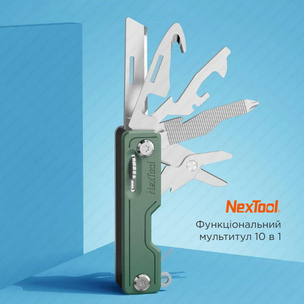 Мультитул NexTool Multi Functional Knife, зелений
