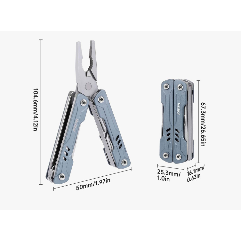 Мультитул NexTool Mini Sailor Pliers S11 блакитний