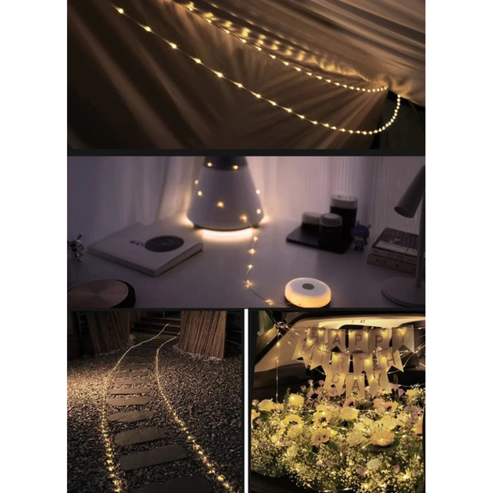 Кемпінговий ліхтар-гірлянда NexTool Milky Way, біла (10 метрів)