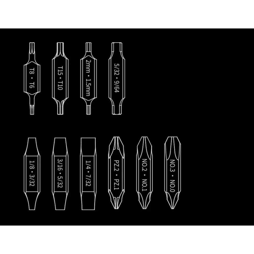 Набір біт для NexTool Flagship Captain та Pocket tool