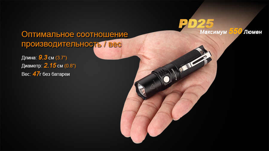 Ліхтар ручний Fenix PD25+16340 USB