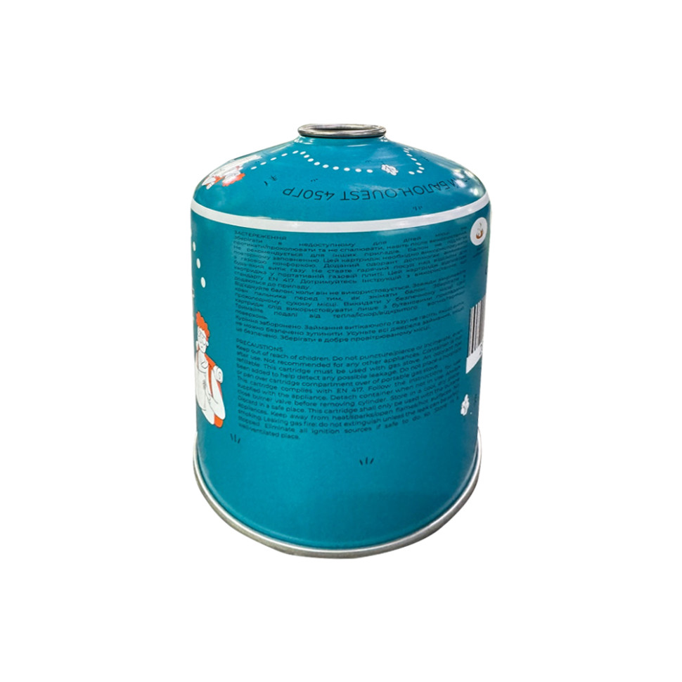 Набір із 12 шт газових балонів різьбових бутанових Quest, 450гр