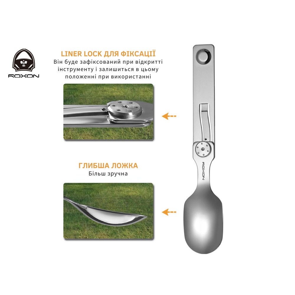 Набір столових приладів Roxon C2 2 in1 (ложка, виделка), нержавіюча сталь