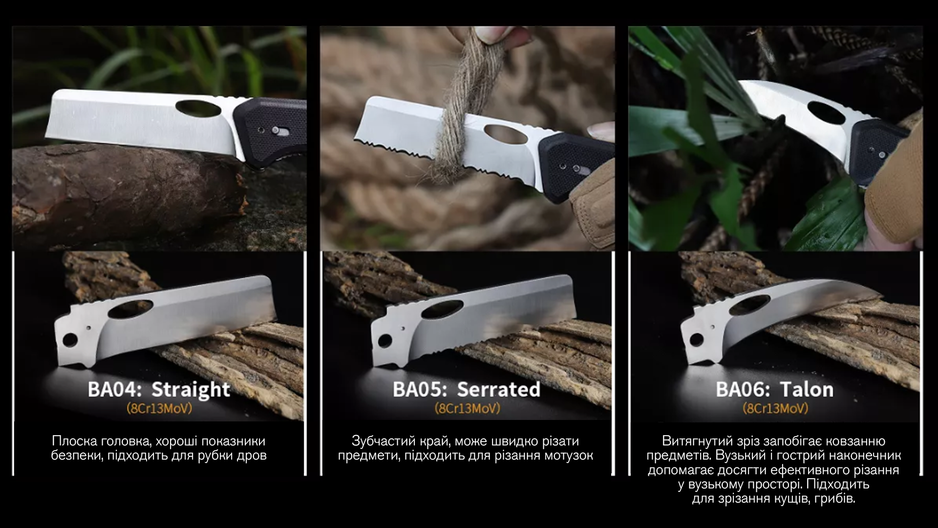 Ніж складаний Roxon S502U, чорний