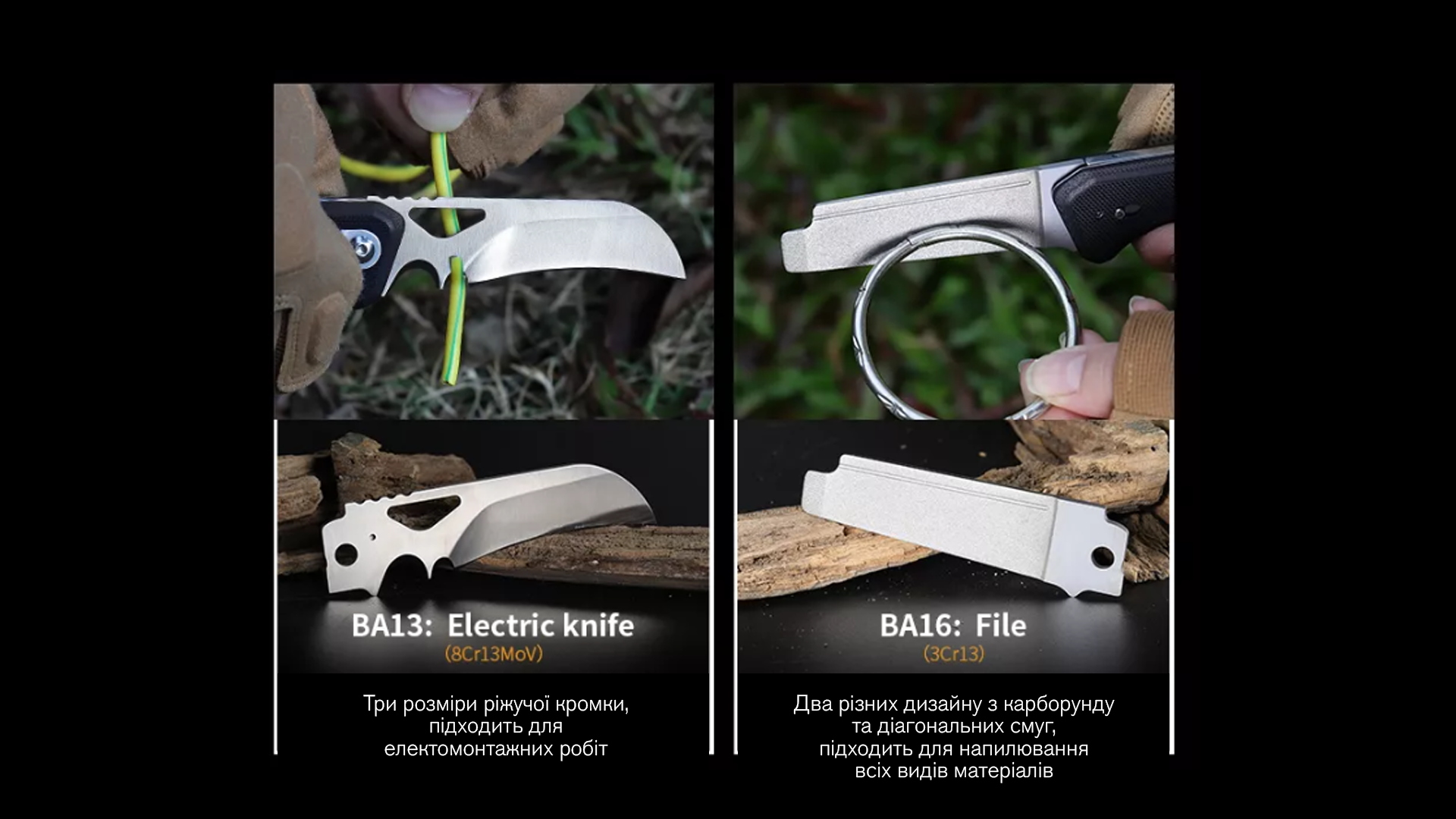 Ніж складаний Roxon S502U, чорний