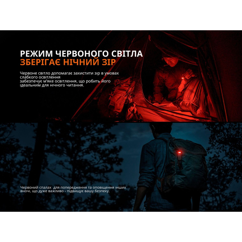 Ліхтар ручний Fenix SW05R-RED LED чорний