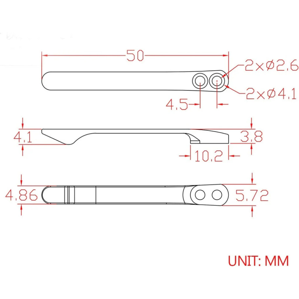Кліпса кишенькова титанова чорна Civivi T001D з титановими гвинтами