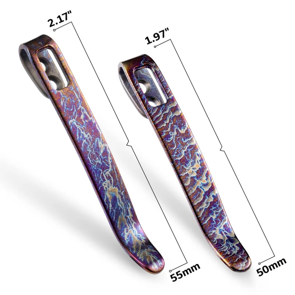 Кліпси кишенькові титанові 2 штуки Civivi без гвинтів T002A