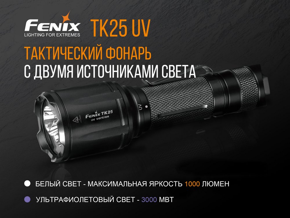 Ліхтар ручний Fenix TK25 UV Cree XP-G2
