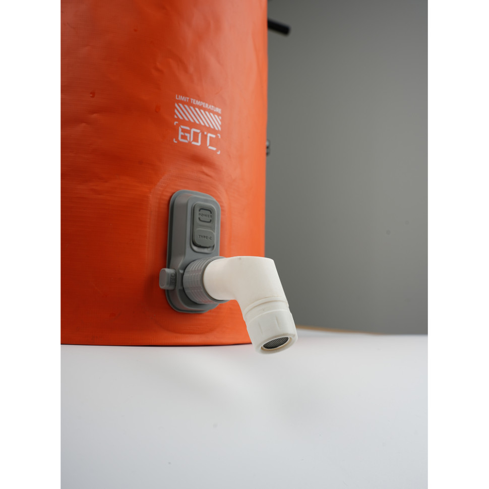 Душ портативний із ємністю та насосом Flextail Tiny Shower Bucket, 20л, помаранчевий