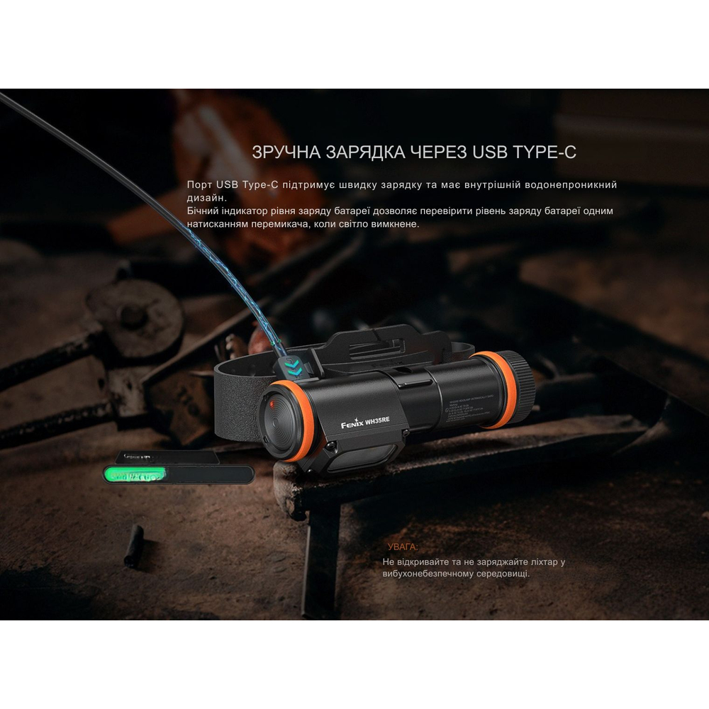 Ліхтар налобний вибухобезпечний Fenix WH35RE