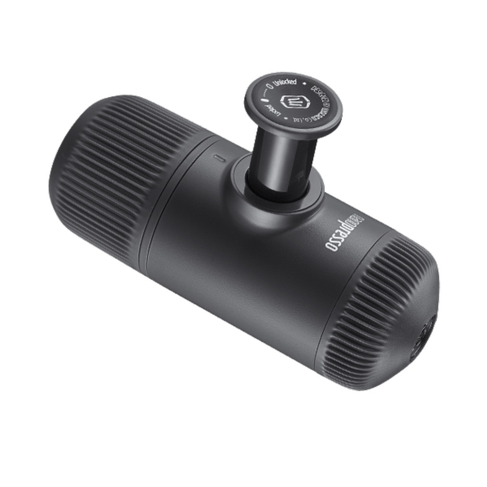 Портативна еспресо-кавоварка Wacaco Nanopresso сіра з чохлом, механічна, для меленої кави