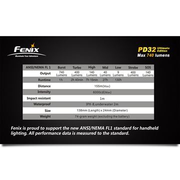 Фонарь Fenix PD32 Ultimate Edition Cree XM-L (T6) neutral white