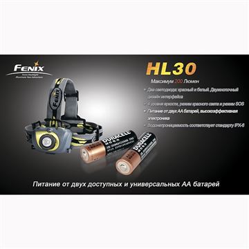 Фонарь Fenix HL30 Cree XP-G (R5), серо-зеленый