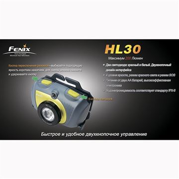 Фонарь Fenix HL30 Cree XP-G (R5), серо-зеленый