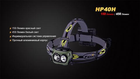 Налобный фонарь Fenix HP40H Cree XP-G2 (R5)