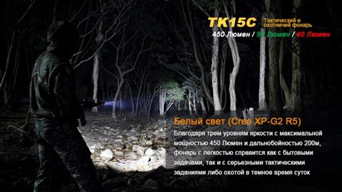 Тактический фонарь Fenix TK15C Cree XP-G2 R5