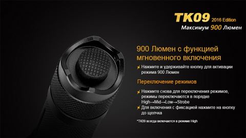 Тактический фонарь Fenix TK09 XP-L HI LED