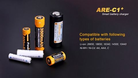 Зарядное устройство Fenix ARE-C1+ (26650, 18650, 16340, 14500, 10440, AA, AAA, C)