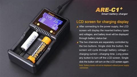 Зарядное устройство Fenix ARE-C1+ (26650, 18650, 16340, 14500, 10440, AA, AAA, C)