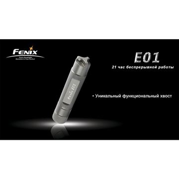 Фонарь Fenix E01 Nichia GS серый
