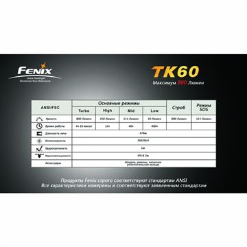 Фонарь Fenix TK60 Cree XM-L (R5)