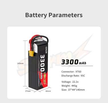 Литий-полимерный аккумулятор GEPRC Storm 6S 3300 мА·ч 95C (LiPo)