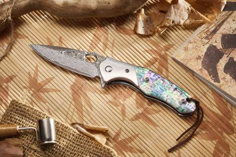 Нож складной DG 020 (дамаск)