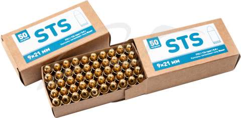 Патрон STS кал. 9x21 мм пуля FMJ масса 124 гр (8 г) 50 шт