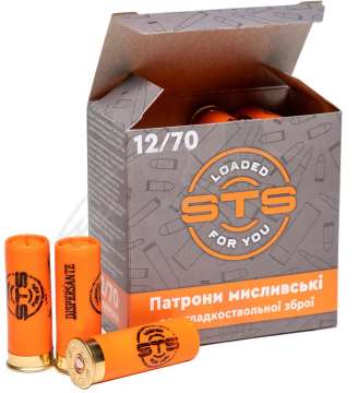 Патрон STS Dispersant "Перепел" кал. 12/70 дробь № 10 (1.75 мм) навеска 24 г нач. скорость 400 м/с