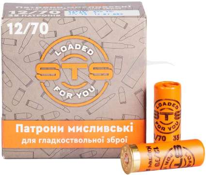 Патрон STS кал. 12/70 картечь 8 мм 35 г