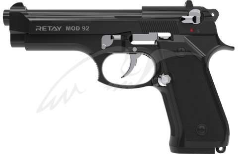 Пистолет стартовый Retay Mod.92 кал. 9 мм. Цвет - black/nickel.
