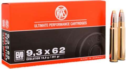 Патрон RWS кал.9,3x62 пуля EVO масса 18,8 г