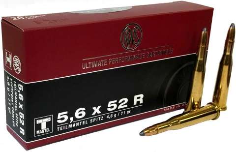 Патрон RWS кал. 5,6х52 R пуля ТМS масса 4,6 г