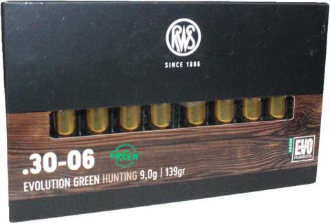 Патрон RWS кал. 30-06 пуля EVO Green масса 9,0 г/139 гран