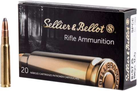 Патрон Sellier & Bellot кал. 8x57 JS пуля SPCE масса 12,7 грамм/ 196 грана. Нач. скорость 790 м/с.
