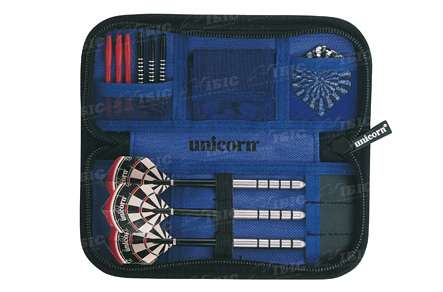 Чехол для дротиков Unicorn Midii Wallet ц:blk&sil/blue