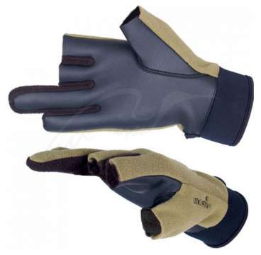 Перчатки Norfin Power флис/неопрен трехпалые ц:черный/хаки