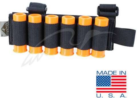 Патронташ на приклад Condor для 6-ти набоїв 12К
Колір - Чорний